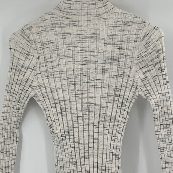 TOPSHOP Grey Knitted Marl Funnel Mock Neck Top New Rib Sweater Pullover 8605 - Picture 6 of 12